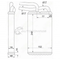 Радиатор печки, теплообменник MITSUBISHI LANCER CEDIA CS 00-03 SAT STMBW43950 EX KKOB3 1422812781