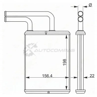 Радиатор печки, теплообменник MITSUBISHI OUTLANDER 00-06/LANCER CS 03-07 SAT 8 GNIE 1422814740 STMBW4395A0