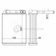 Радиатор печки, теплообменник MITSUBISHI PAJERO V4 91-99 SAT 1422812539 9RH V7CI STMBY53950