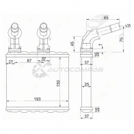 Радиатор печки, теплообменник NISSAN BLUEBIRD U14/SUNNY B14/PRIMERA P11 95-01