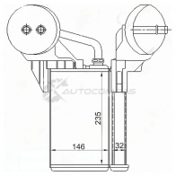 Радиатор печки, теплообменник NISSAN INTERSTAR 02-/OPEL MOVANO 04-/RENAULT MASTER 04 SAT 1422802583 O50 8SW STOP113950