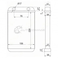 Радиатор печки, теплообменник Toyota LAND CRUISER PRADO 90/SURF 185 96-02 SAT STTY893950 2A 30W0 1422823254