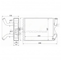 Радиатор печки, теплообменник Toyota MARKII/CHASER/CRESTA JZX90/100 2,0-3,0 92-01 SAT 1422824045 STTY143950 1PRT 9