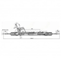 Рулевая рейка LOGAN/SANDERO 05-/ALMERA G15 11-/LARGUS LHD (с ГУР)