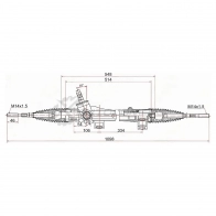 Рулевая рейка Toyota Corolla 02- (электрическая) шток D=14 LHD SAT ST4551002050 1422828970 DD3M 2C