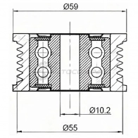 Ролик приводного ремня обводной LEXUS GS30/35/43/460/LS460 1-2UR SAT ST1660438020 YP4M 15 1422828126