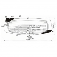 Стекло заднее затемненное с обогревом MITSUBISHI ASX/RVR 10 SAT 1422813951 51OX VQ5 SPGMITGA3WRWHX