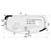 Стекло заднее с обогревом HYUNDAI SANTA FE 06-12 SAT SPG4133BGNRRWHX OYVMH 9 1440990417