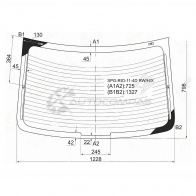 Стекло заднее с обогревом KIA RIO 4D 11-17 SAT 1422806038 SPGRIO114DRWHX 9JA 42V3