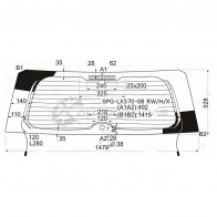 Стекло заднее с обогревом LEXUS LX570 07 SAT 1422827868 SPGLX57008RWHX TB 6AZ9