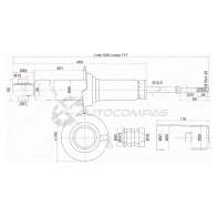 Стойка амортизатора задняя HONDA ACCORD/WAGON 97-03 слева=справа