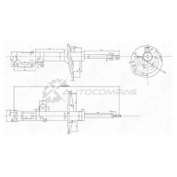 Стойка амортизатора задняя Toyota CAMRY/WINDOM/LEXUS ES300 03-06 слева (пружина бочка) SAT ZIM F955 1422828368 ST4854039495