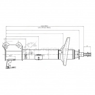 Стойка амортизатора задняя Toyota CARINA/CALDINA/CORONA 92-02 4WD слева SAT 1422828384 ST4854029275 3A 1JXPM