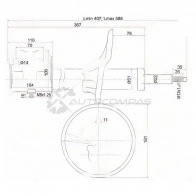 Стойка амортизатора передняя MITSUBISHI LANCER 03- слева=справа SAT 1422812749 XS0D4 I STMN101957