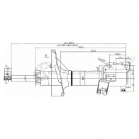 Стойка амортизатора передняя NISSAN CEFIRO/MAXIMA 94-00 слева SAT MSYQ G 1422815384 ST5430331U88