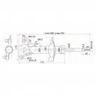 Стойка амортизатора передняя NISSAN PRIMERA 02- слева SAT 1422815381 ST54303AW025 HXOF 4DT