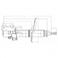 Стойка амортизатора передняя NISSAN X-TRAIL 00-07 справа SAT ST543028H725 1422815397 INY UKF