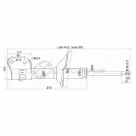 Стойка амортизатора передняя SUBARU IMPREZA/LEGACY 92-03 слева SAT ST20314AA030 1422820353 154P4 6