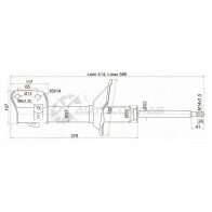 Стойка амортизатора передняя SUBARU IMPREZA/LEGACY 92-03 справа