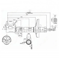 Стойка амортизатора передняя Toyota COROLLA/FIELDER/ALLEX/RUNX/SPACIO/WILL VS 00-08/WISH 03-09 справа