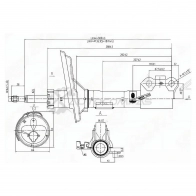 Стойка амортизатора передняя Toyota HARRIER/KLUGER/HIGHLANDER/LEXUS RX330/350/400 03-09 слева SAT ST48520A9220 1422828331 7 AQWGS