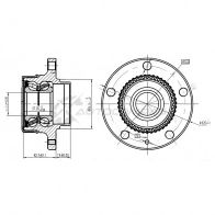 Ступица с подшипником задняя AUDI A3/SKODA OCTAVIA/VW GOLF/JETTA/POLO -08,2011