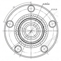 Ступица с подшипником задняя Mitsubishi AIRTREK CU 2WD/LANCER CS5A 04- 2WD 5x114 SAT 1422813866 STMR527453 UII 5ZFB