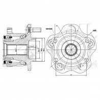 Ступица с подшипником задняя NISSAN MURANO Z50/Z51/PRESAGE U31/QUEST V42/TEANA J31/J32 4WD SAT ST43202JP20A TD9HKI Q 1422815168