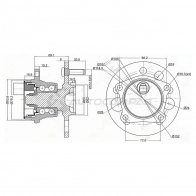 Ступица с подшипником задняя Toyota GAIA/IPSUM/NADIA/PICNIC 96-04 SAT NHL1 T ST4245044010 1422822395