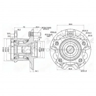 Ступица с подшипником задняя Toyota KLUGER/HARRIER CU25,CU35 &039,03 SAT V BJ3RZ ST4241048041 1422823190