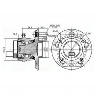 Ступица с подшипником задняя Toyota PREMIO/ALLION/WISH 07 SAT 7 HW9873 ST4245020080 1422823542