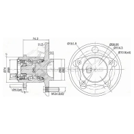 Ступица с подшипником задняя правая Toyota WINDOM MCV30/CAMRY ACV40 SAT 1422822378 ST4245006040 Z 5SA3RU