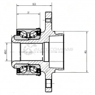 Ступица с подшипником передняя AUDI A1/A2/SKODA FABIA/VW POLO 02 SAT ST6R0407621A 1422832979 X3BO NKG