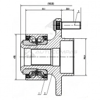 Ступица с подшипником передняя FORD C-MAX/FOCUS II 03 SAT ST1471854 1422801399 0 Y1H8