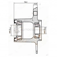 Ступица с подшипником передняя MERCEDES BENZ C-CLASSE 204 2006 SAT 0 TVKZO 1422875775 ST2043300625