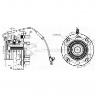 Ступица с подшипником передняя NISSAN PATROL Y62 SAT 1422816504 ST402021LB0B TFNW J