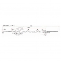 Трос ручника TY Corolla AE/EE10/11 91- (барабан тормоза) справа SAT 1422824786 ST4642012400 5Q3 DO