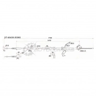 Трос ручника TY Corona/Caldina 4WD ST195 92-97/ST215 GT 97- слева SAT ST4643020460 KK S3WDT 1422824835