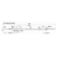 Трос ручника TY Corona/Caldina T19/21 2WD (дисков тормоза) -справа SAT 1422824788 ST4642020360 O LJS6D