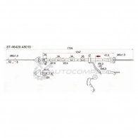 Трос ручника TY Harrier ACU/SXU/MCU10, 2WD -справа SAT 1422824792 G 6YAVJT ST4642048010