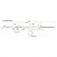 Трос ручника TY TownAce Noah 4WD CR5/SR5, -справа SAT RIBJU N ST4642028410 1422824816