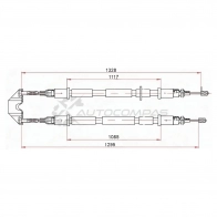 Трос ручника ASTRA H справа/слева 04-10 SAT XDC HNZ 1440990727 ST520096