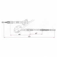 Трос ручника AUDI A6 справа/слева 94-98 SAT ST520063 B R2AWB 1440990732