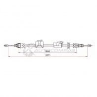 Трос ручника FORD S-MAX 06-/ GALAXY 06-15/ MONDEO IV 07- справа SAT 1440990755 ST520125 B OZIU