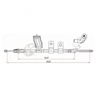 Трос ручника NISSAN QASHQAI+2 слева 07-13 SAT DMTE L ST520094 1440990779