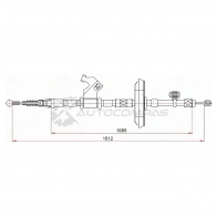 Трос ручника OPEL ASTRA J слева 10-15/CHEVROLET CRUZE 09- (дисковые тормоза) SAT 4DVO GXX ST520050 1440990783