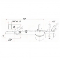 Стойка стабилизатора заднего Toyota Caldina/Avensis 2002- AZT24 , AZT25 справа SAT ST4883021020 1422823296 J V1AY5