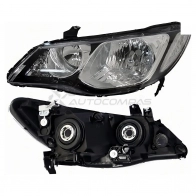 Фара HONDA CIVIC 05-11 слева 4D под эл. корректор, поворот белый SAT 1422803275 0GX5 6G9 ST2171159L