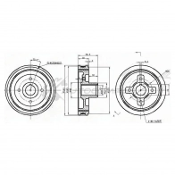 Шкив коленвала Toyota 2Y/3Y/4Y 82-99 SAT 1422823794 Z YA9C ST1340871010