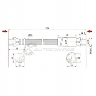 Тормозной шланг задний (Таиланд) MAZDA 2/DEMIO/VERISA/FORD FIESTA/FUSION 02- слева=справа SAT B 8A3P 1422800698 STD43643810